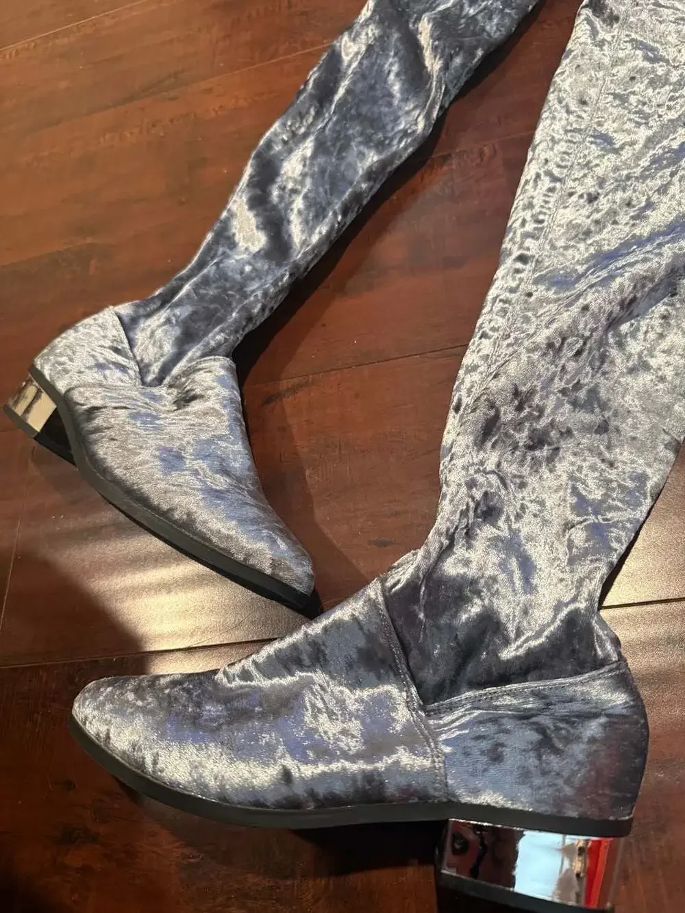 BAMBOO Ice Velour colored fitted Boot flats Sz.7/7.5
